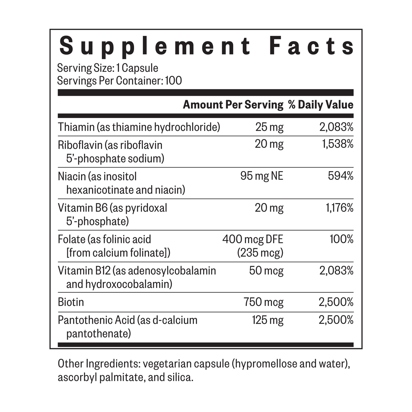 B Complex MF Everyday Vitamin Support for Simple Nutrition Routines