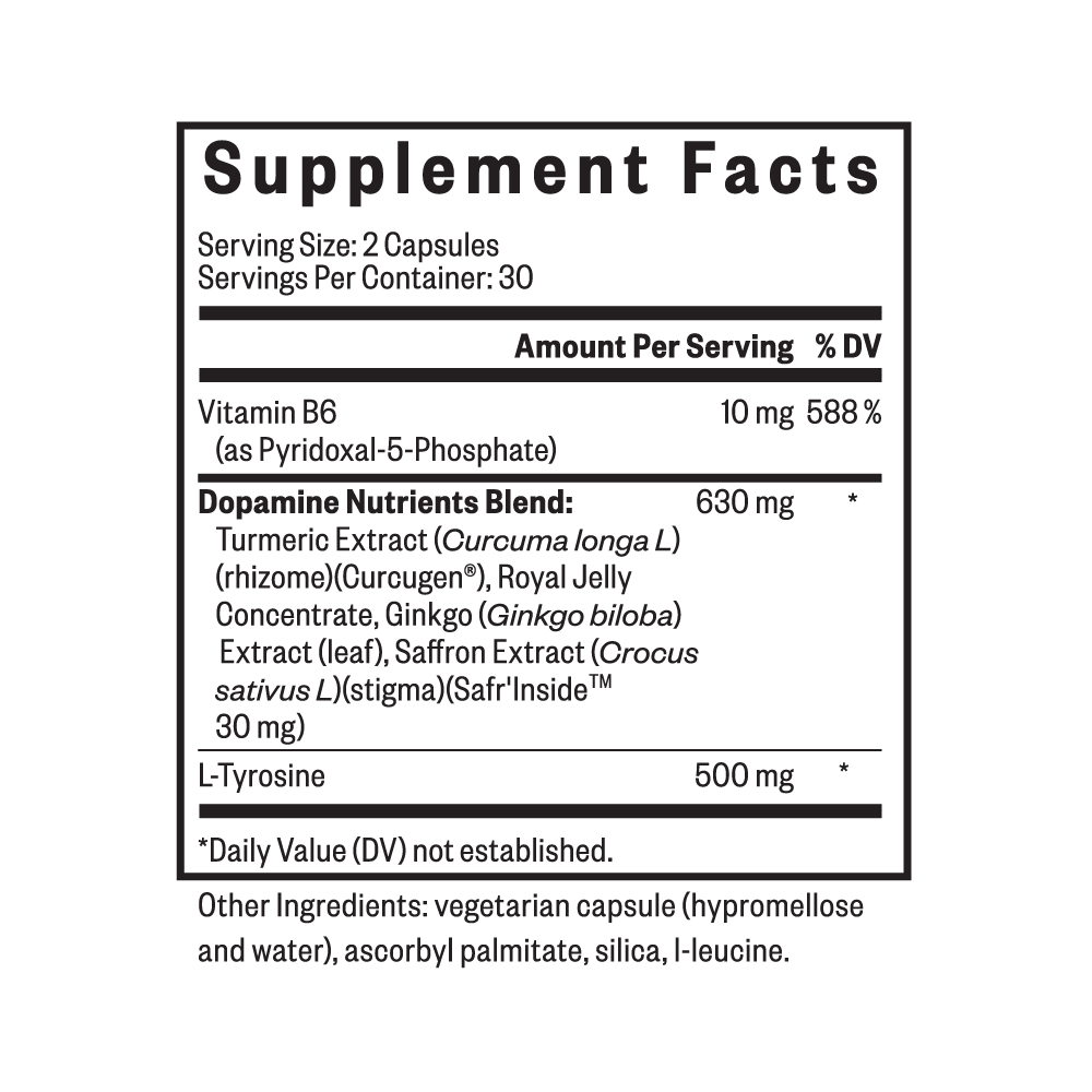 Dopamine Nutrients Daily Cognitive Wellness Support for Focused Routines