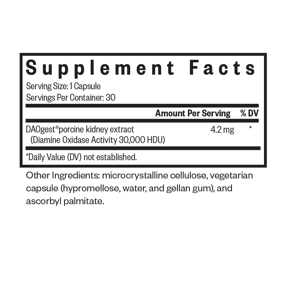 DAO Enzyme Daily Digestive Wellness Support with Everyday Routines
