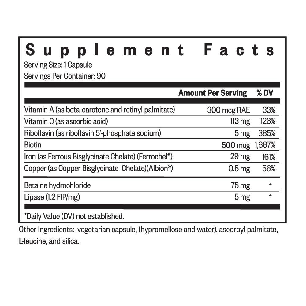 Iron with Cofactors Daily Mineral Support with Balanced Nutrition Routines