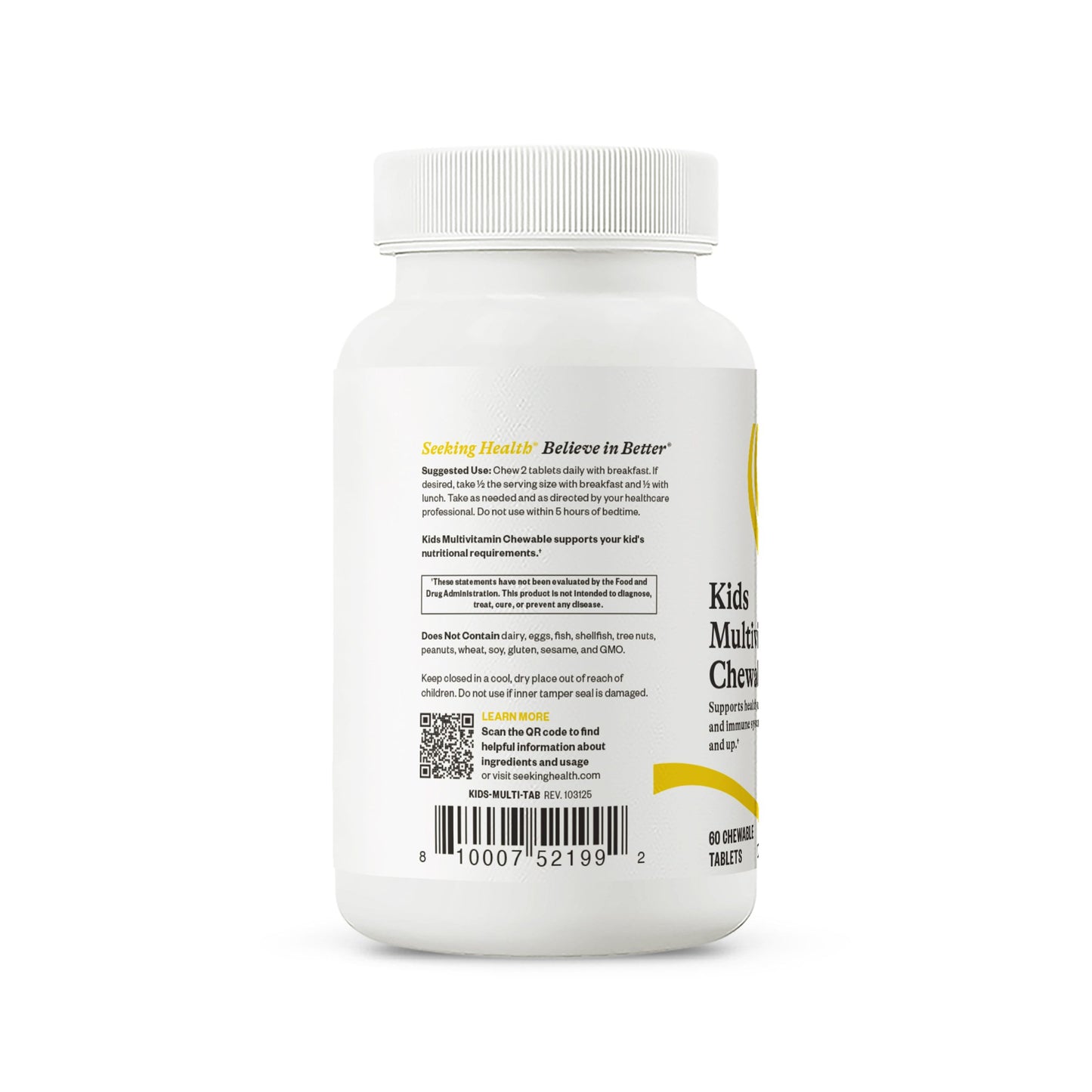 Kids Multivitamin Chewable Easy Chewable Supplement for Everyday Nutrition