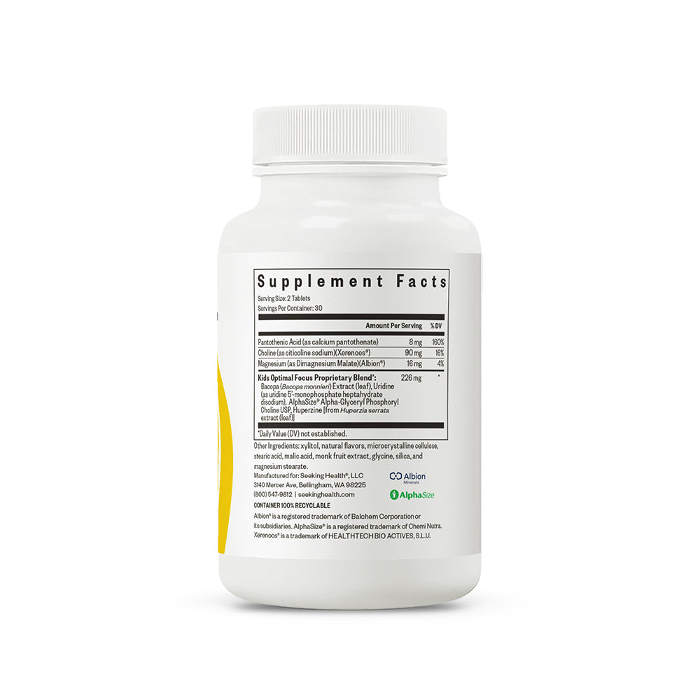 Kids Optimal Focus Easy Chewable Supplement for Everyday Nutrition