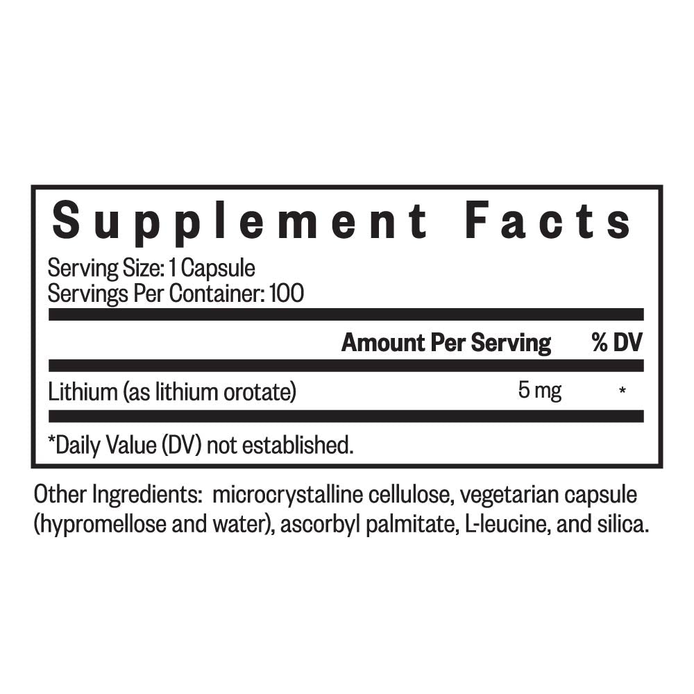 Lithium Orotate Daily Nutritional Support with Simple Wellness Routines