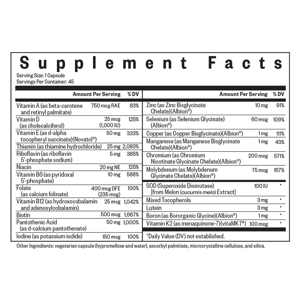 Multivitamin One MF Daily Vitamin Support for Convenient Nutrition Routines