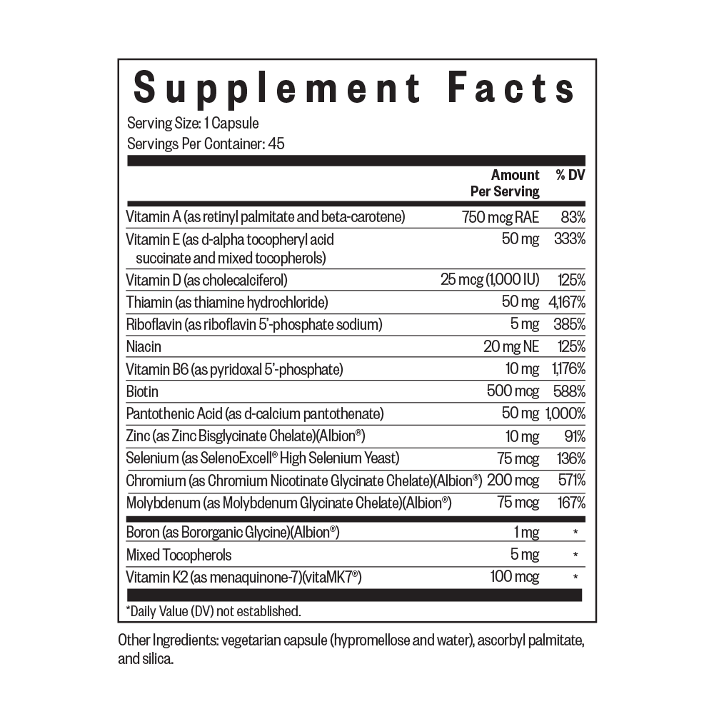 Multivitamin One Sensitive Daily Vitamin Support for Simple Nutrition Routines