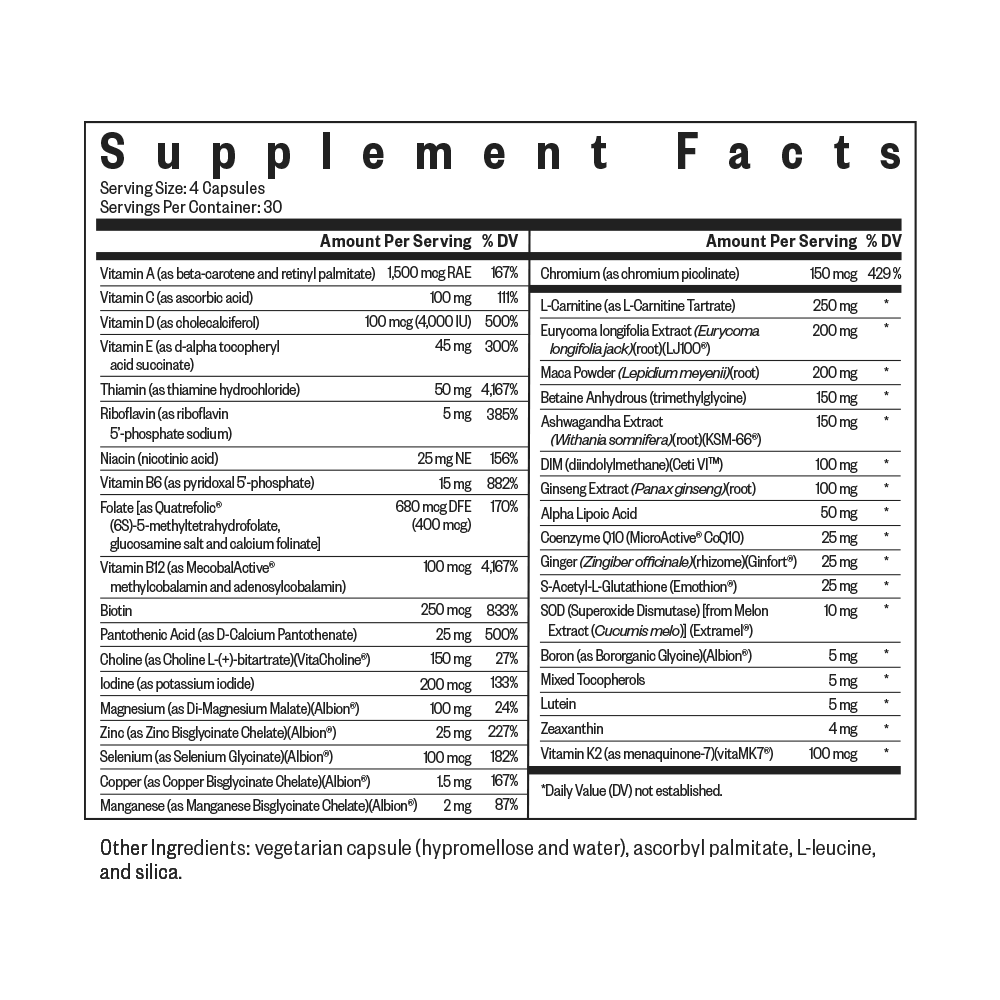 Optimal Man Daily Nutritional Support for Simple Wellness Routines