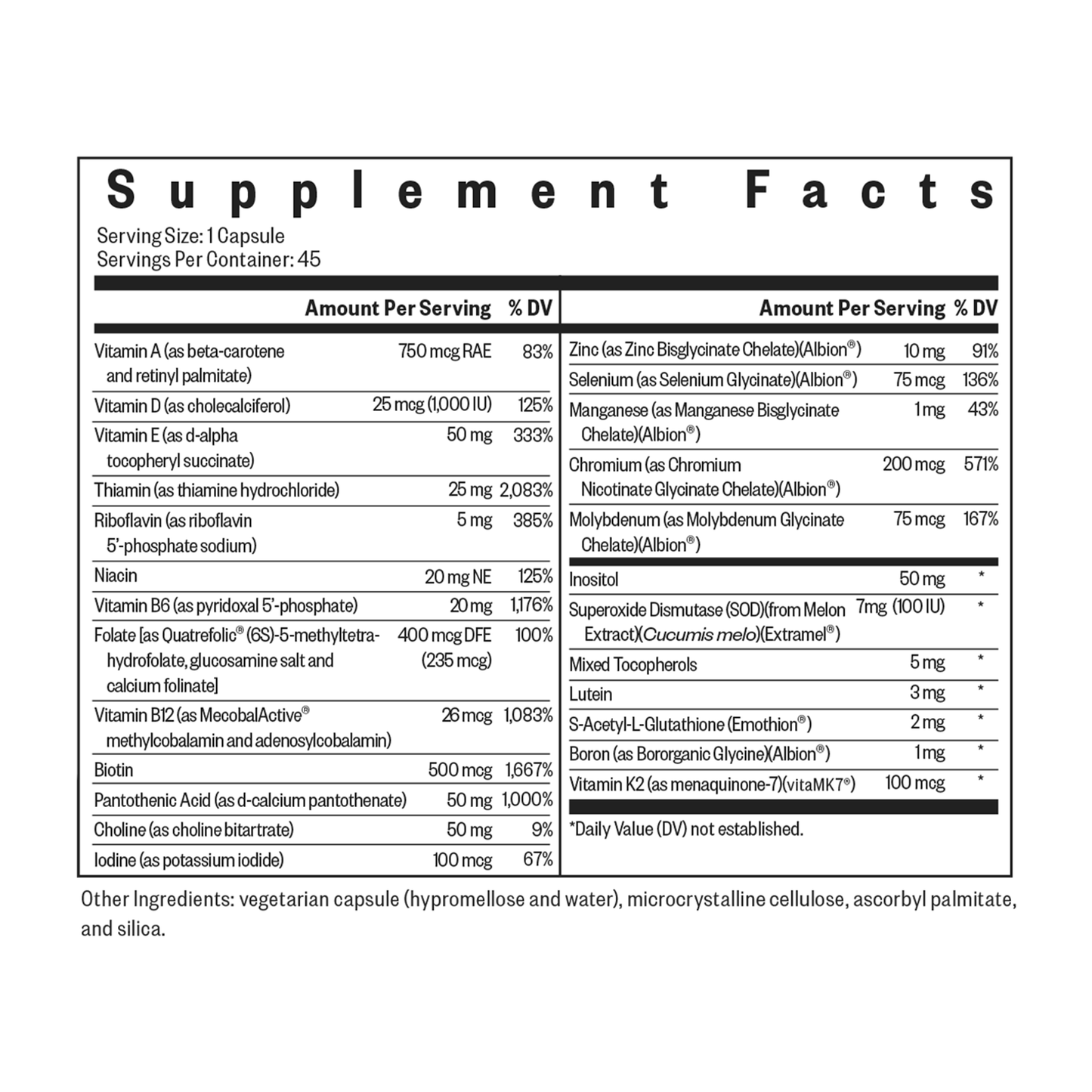 Multivitamin One Everyday Vitamin Support for Simple Nutrition Routines