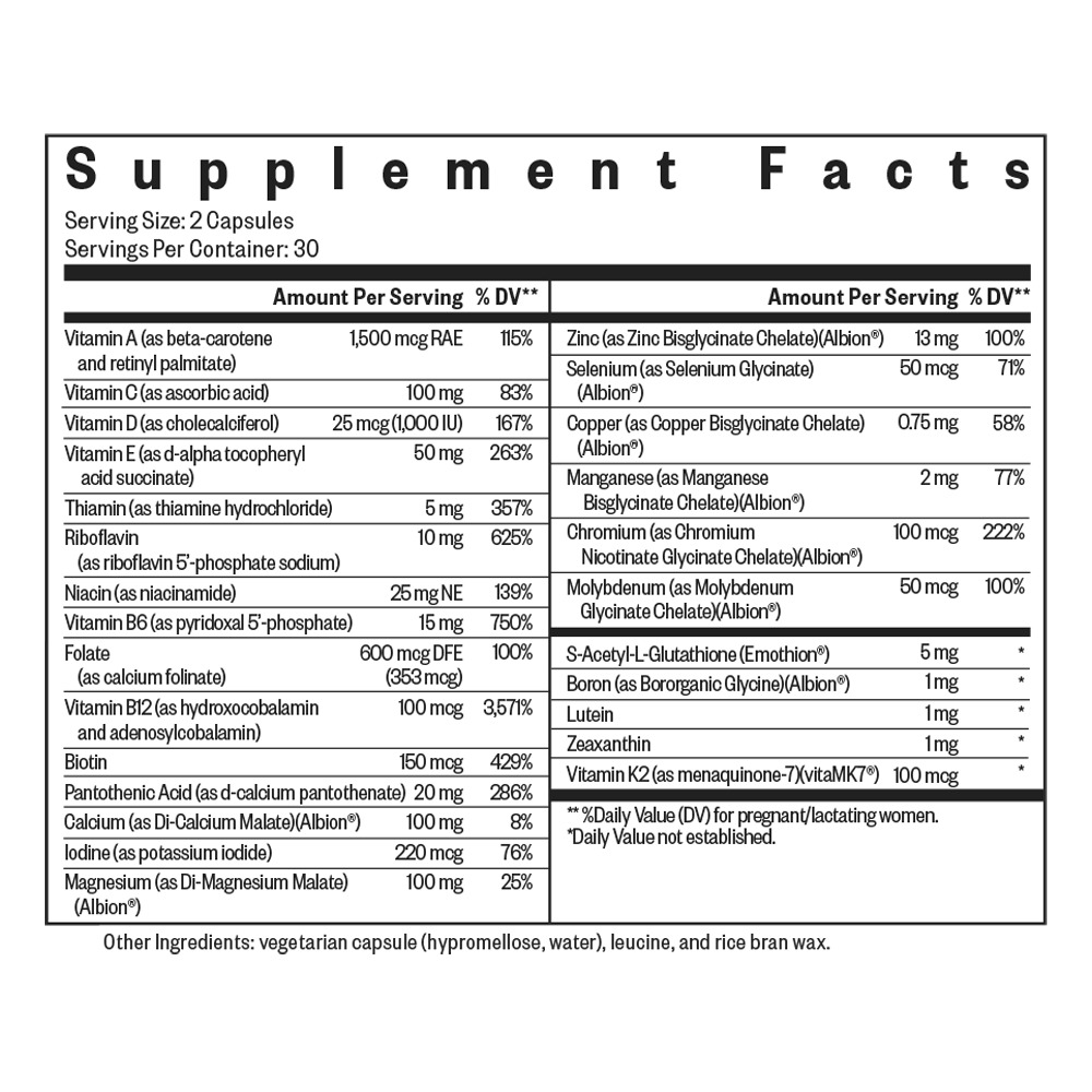 Prenatal Essentials MF Daily Nutritional Support with Womens Wellness Routines