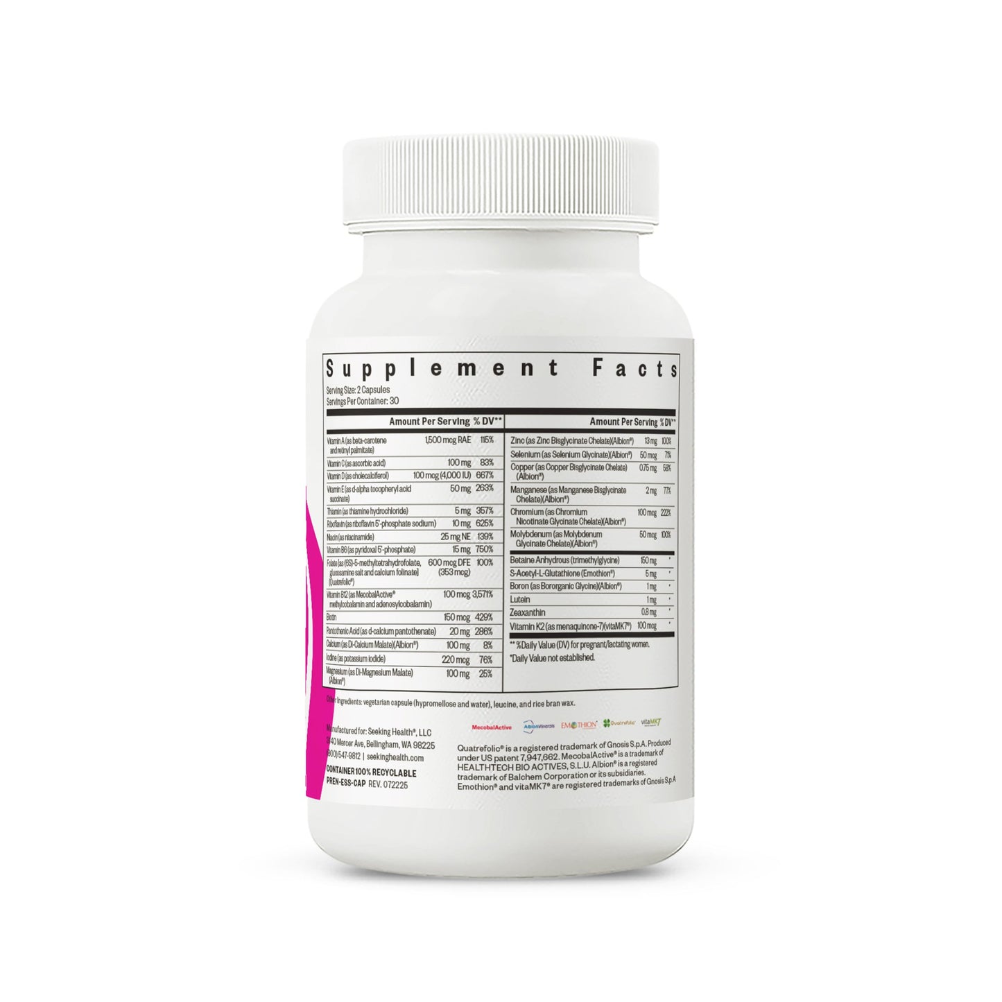 Prenatal Essentials Daily Nutritional Support for Womens Wellness Routines