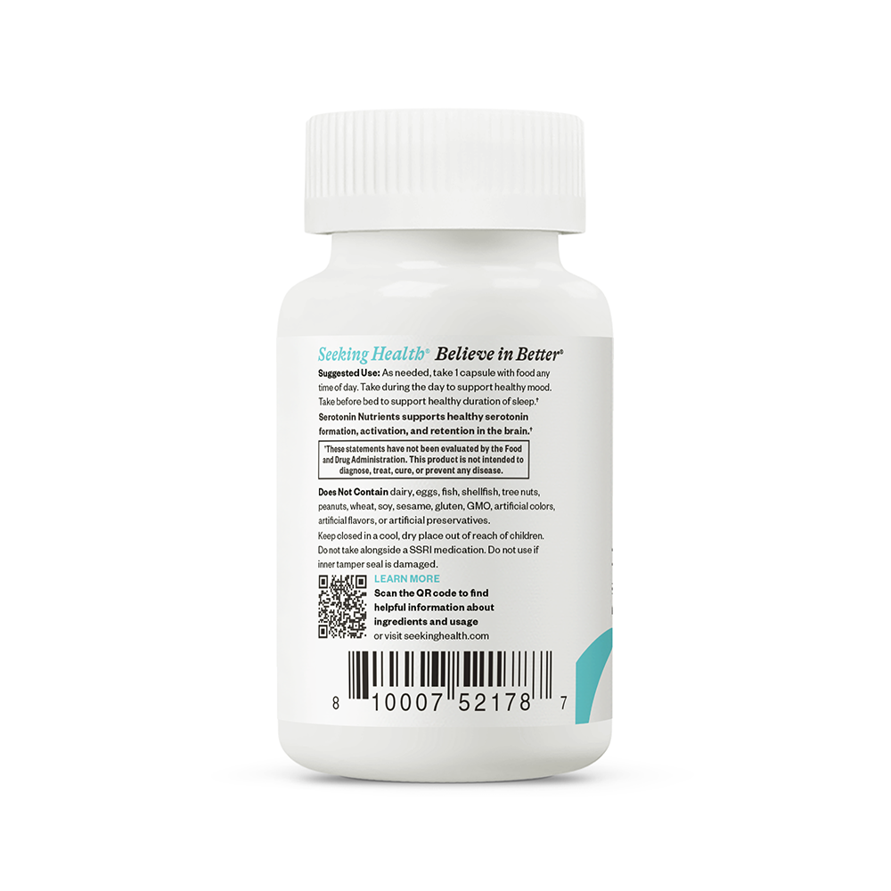 Serotonin Nutrients Daily Cognitive Wellness Support for Focused Routines