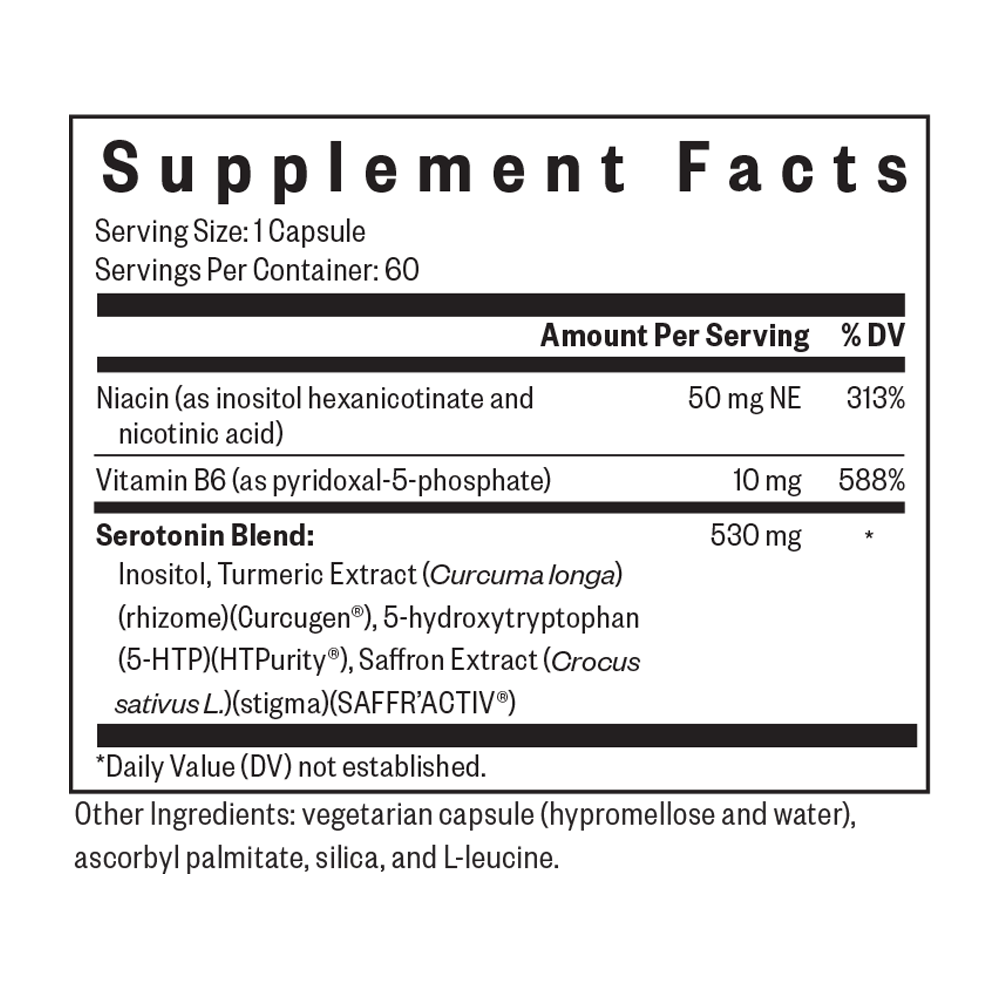Serotonin Nutrients Daily Cognitive Wellness Support for Focused Routines