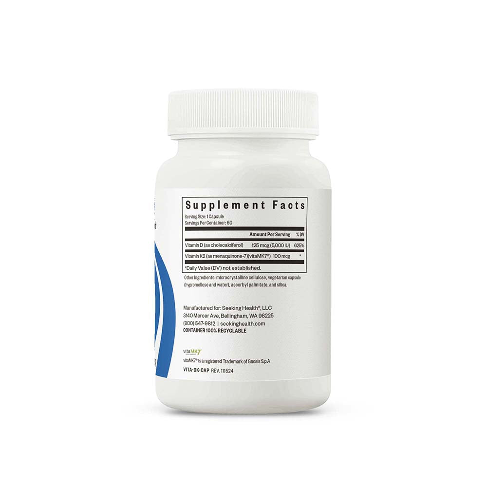 Vitamin D3 Plus K2 Everyday Vitamin Support for Simple Nutrition Routines